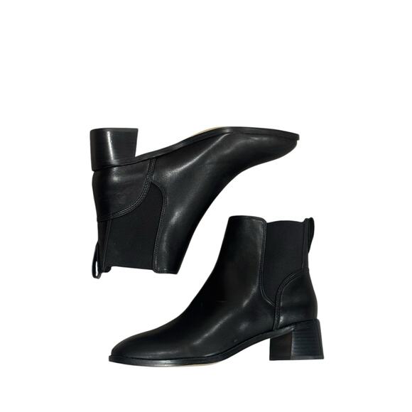 J. Crew Leather Chelsea Elastic Ankle Booties Round Toe Black Size US 8.5 NWOB - Picture 6 of 13